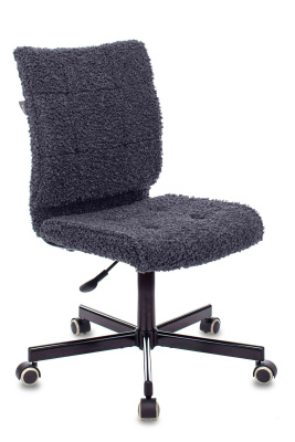 Кресло Бюрократ CH-330M синий экомех крестовина металл черный. Фото