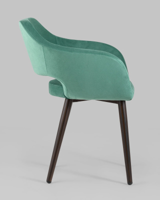 Стул с подлокотниками Саймон велюр морской. Фото №4