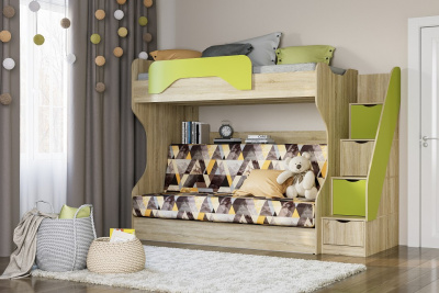 Кровать двухъярусная Акварель НМ 037.43 М2 фото Кровать двухъярусная Акварель НМ 037.43 М2. Фото №2