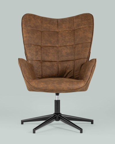 Кресло Ирис вращающееся коричневое. Фото №5