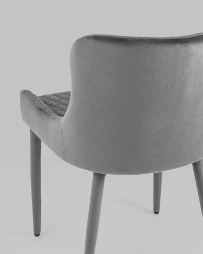 Стул Ститч серый ножки велюр. Фото №8
