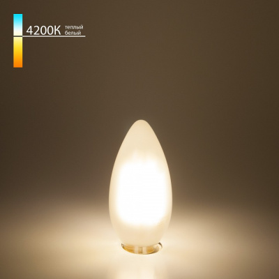Лампа светодиодная Elektrostandard Свеча F E14 9Вт 4200K BLE1427 фото Лампа светодиодная Elektrostandard Свеча F E14 9Вт 4200K BLE1427. Фото №2