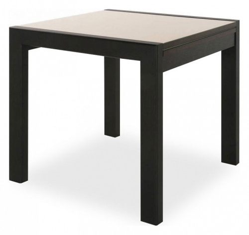 Стол Джокер-Бизнес 800*800(1600)*750 (Венге/стекло бежевое (жемчужное). Фото №1