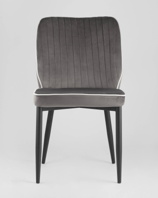 Стул Лоренс велюр антрацитовый фото Стул Лоренс велюр антрацитовый. Фото №4