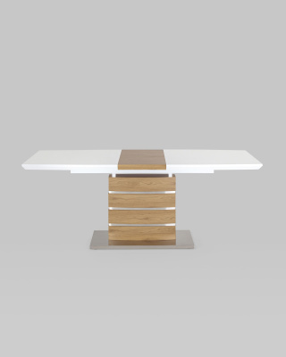 Стол обеденный Генуя раскладной 160-200*90 белый. Фото