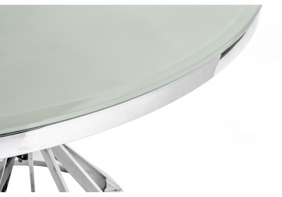 Стол стеклянный Twist steel / white фото Стол стеклянный Twist steel / white. Фото №2