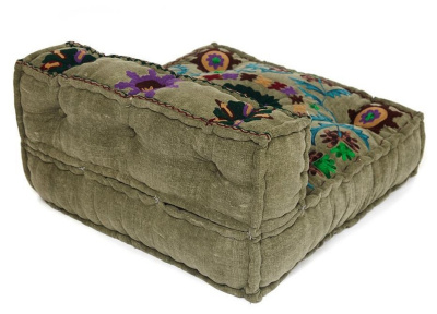 Модуль мягкий со спинкой Secret De Maison SOL (mod. MA-104) cotton Kilim, 80х80х43см, серый с цветами фото Модуль мягкий со спинкой Secret De Maison SOL (mod. MA-104) cotton Kilim, 80х80х43см, серый с цветами. Фото №2