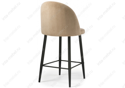 Барный стул Амизуре бежевый / черный матовый фото Барный стул Амизуре бежевый / черный матовый. Фото №4