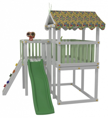 Комплекс игровой ДК4Б, бирюзовый, серый фото Комплекс игровой ДК4Б, бирюзовый, серый. Фото №3