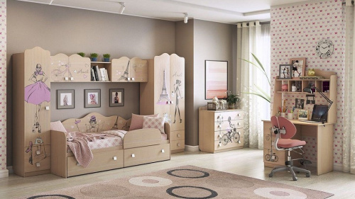 Детский гарнитур Амели К1 дуб млечный. Фото №1