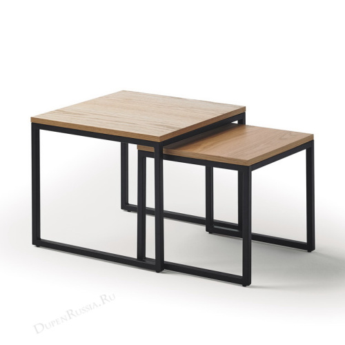 Комплект из двух квадратных столиков CT-907 Дуб. Фото №2