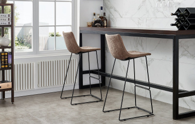 Стул барный CQ-8347B коричневый 2090. Фото