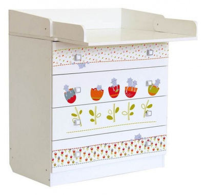 Комод пеленальный Polini kids Simple 1580 Сонные котята, белый фото Комод пеленальный Polini kids Simple 1580 Сонные котята, белый. Фото №3