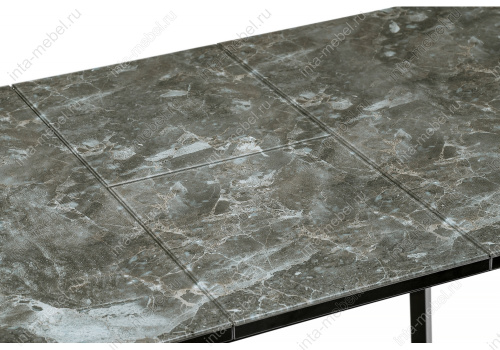 Стол деревянный Агни 110 королевский мрамор / черный матовый. Фото №7