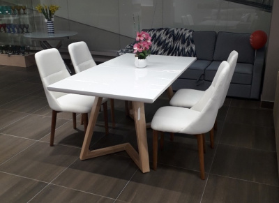 Стул Y1685 белый/орех (Aurora). Фото