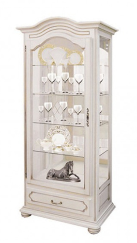 Шкаф с витриной Давиль ММ-126-54Л (левая) декор. Фото №1