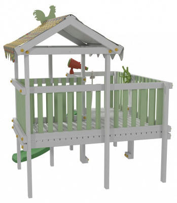 Комплекс игровой ДК8Б, бирюзовый, серый фото Комплекс игровой ДК8Б, бирюзовый, серый. Фото №4