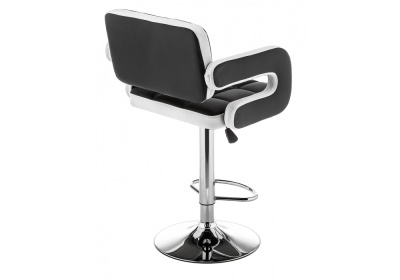 Барный стул Bent черный / белый фото Барный стул Bent черный / белый. Фото №4