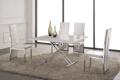 Стол-трансформер В2166 белый лак. Фото