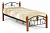 Кровать РУМБА (AT-203)/ RUMBA Wood slat base дерево гевея/металл, 90*200 см (Single bed), красный дуб/черный
