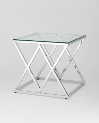 Журнальный стол 55*55 ИНСИГНИЯ серебро фото Журнальный стол 55*55 ИНСИГНИЯ серебро. Фото №3