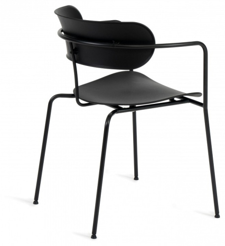 Кресло VAN HALLEN (mod. 2433) пластик/металл, 54,5х53,5х76 см, высота до сиденья 46 см, черный/черный  (поставляется по 4 шт). Фото №2