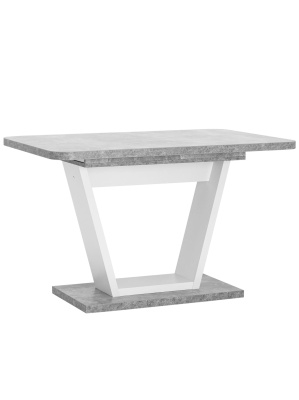 Стол Vector 120-160*80 бетон/белый фото Стол Vector 120-160*80 бетон/белый. Фото №2