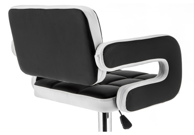 Барный стул Bent черный / белый фото Барный стул Bent черный / белый. Фото №5