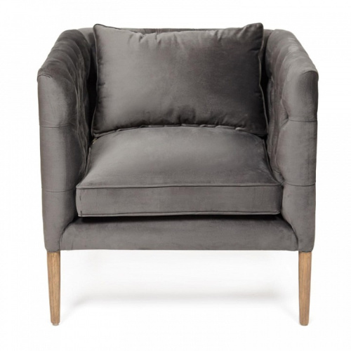 Кресло Secret de Maison FERNANDO ( mod. 20-16) красное дерево/ ткань флок (vittoria noire), 79x74x77см, Античный дуб/ ткань серая. Фото №2