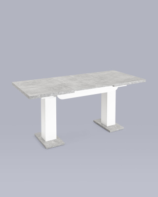 Стол Clyde 110-168*75 бетон/белый фото Стол Clyde 110-168*75 бетон/белый. Фото №5