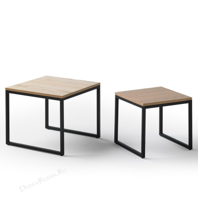 Комплект из двух квадратных столиков CT-907 Дуб фото Комплект из двух квадратных столиков CT-907 Дуб. Фото №5