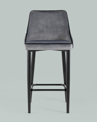 Стул полубарный Коби велюр серый. Фото