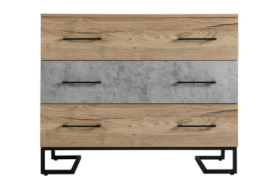 Комод с 3 ящиками Loft Дуб натур/Бетон фото Комод с 3 ящиками Loft Дуб натур/Бетон. Фото №4