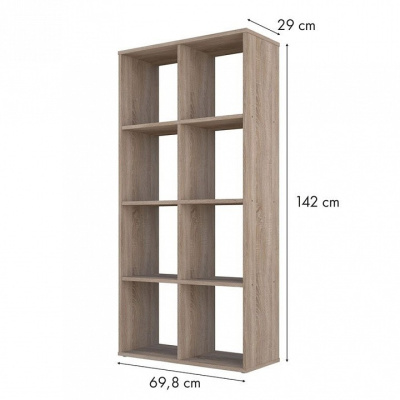 Стеллаж Polini Home Smart, древесина коричневая светлая дуб фото Стеллаж Polini Home Smart, древесина коричневая светлая дуб. Фото №5