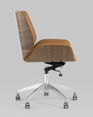 Кресло офисное TopChairs Crown коричневое. Фото