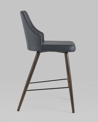 Стул полубарный Коналл экокожа антрацит фото Стул полубарный Коналл экокожа антрацит. Фото №4