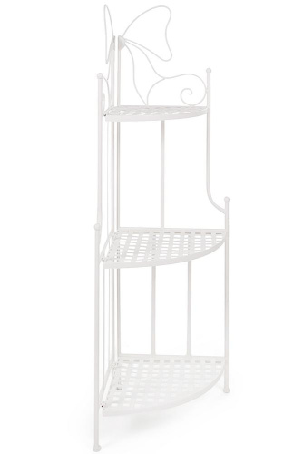 Кованая угловая этажерка Secret De Maison 003 (Белый). Фото №1