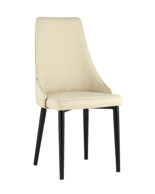 Стул Луис экокожа кремовый черные ножки фото Стул Луис экокожа кремовый черные ножки. Фото №2