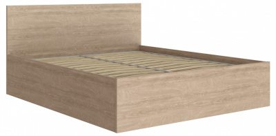 кровать 1900*1400 без накладки МДФ Анастасия АН-28К (с ламелью и п/м) дуб роше. Фото