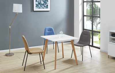 Стол M-407/80 белый матовый/бук. Фото