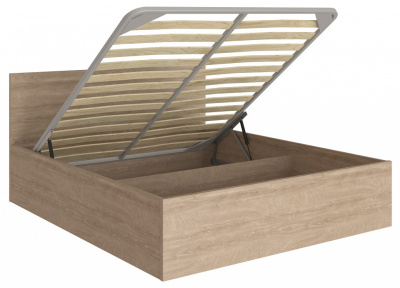 кровать 1900*1400 без накладки МДФ Анастасия АН-28К (с ламелью и п/м) дуб роше. Фото