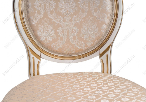 Стул деревянный Данте молочный с золотой патиной. Фото №6