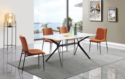 Стол MARBELLA FSD1943 белый мрамор фото Стол MARBELLA FSD1943 белый мрамор. Фото №2