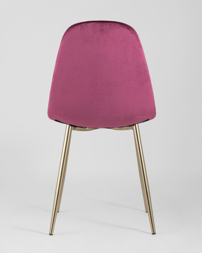 Стул Валенсия велюр бордо золотые ножки. Фото №6