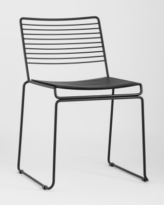 Стул обеденный Danny черный с черной подушкой. Фото №3