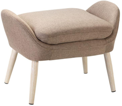 Банкетка-скамейка АРТ ДЕКО велюр бежевый сталь золото. Фото