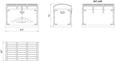 Сундук-обувница Викинг - 01. Фото