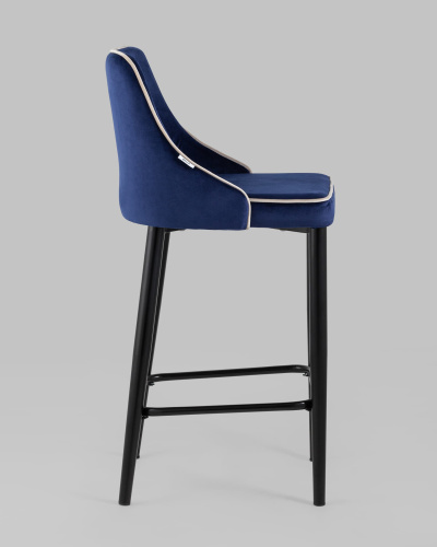 Стул полубарный Коби велюр синий. Фото №4