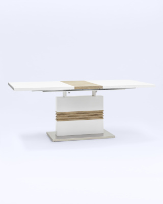 Стол обеденный Тампа раскладной 160-200*90 глянцевый белый фото Стол обеденный Тампа раскладной 160-200*90 глянцевый белый. Фото №5