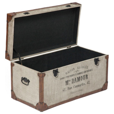 Набор из 2-х столиков-сундуков Secret De Maison FONDU ( mod. M-12882 )  дерево манго/кожа буйвола/ткань, 37х70,5х36/28х64х28см, коричневый, фото Набор из 2-х столиков-сундуков Secret De Maison FONDU ( mod. M-12882 )  дерево манго/кожа буйвола/ткань, 37х70,5х36/28х64х28см, коричневый,. Фото